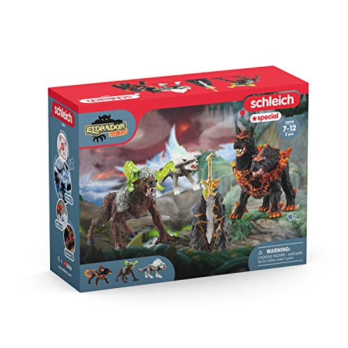 Schleich Eldrador 4-Piece Monster Toy for Boys and Girls Ages 7+, Eldrador Creatures Starter Set with 3 Action Figures (3 Piece Assortment) Multi