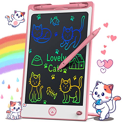 hockvill Kids Writing Tablet, Toys for 3 4 5 6 7 Year Old Girls Boys, 8.8 Inch Colorful Doodle Board for Toddlers, Reusable Electronic Drawing Pad, Educational & Learning Birthday Gift for Children