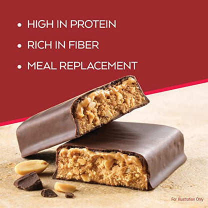 Atkins Chocolate Peanut Butter Protein Meal Bar, High Fiber, 16g Protein, 2g Sugar, 3g Net Carb, Meal Replacement, Keto Friendly, 12 Count