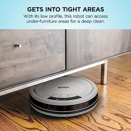 Shark AV752 ION Robot Vacuum, Tri-Brush System, Wifi Connected, 120 Min Runtime, Works with Alexa, Multi Surface Cleaning, White