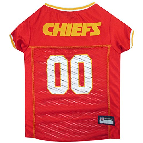 NFL Kansas City Chiefs Dog Jersey, Size: XX-Large. Best Football Jersey Costume for Dogs & Cats. Licensed Jersey Shirt