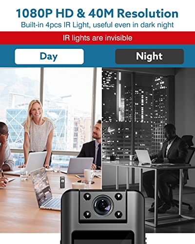 BOBLOV A22 64/32GB Body Camera, 2200mAh Battery for 10Hours Recording,180° Rotatable Lens, 1080P BodyCam with OLED Screen to Playback, Camcorder with Audio for Walking, Delivery, Daily Proof (64GB)