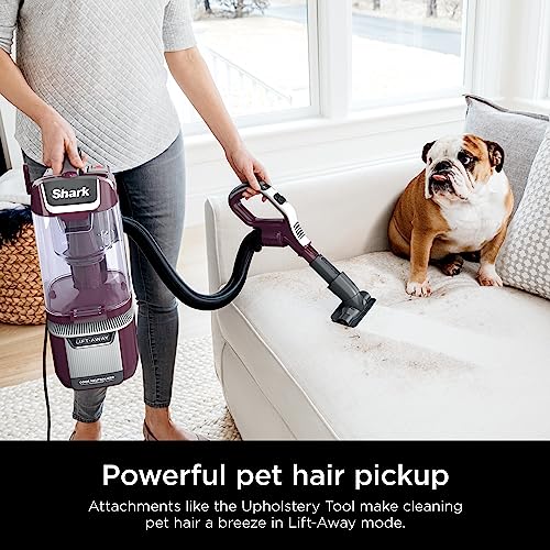 Shark LA702 Rotator Pet Lift-Away ADV Upright Vacuum with DuoClean PowerFins HairPro & Odor Neutralizer Technology, Wine Purple, 0.8 Qt. Dust Cup