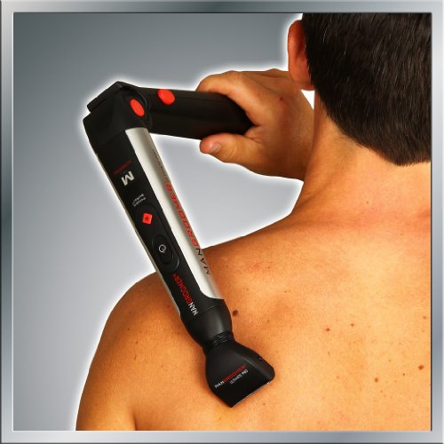 MANGROOMER - ULTIMATE PRO Back Shaver with 2 Shock Absorber Flex Heads, Power Hinge, Extreme Reach Handle and Power Burst