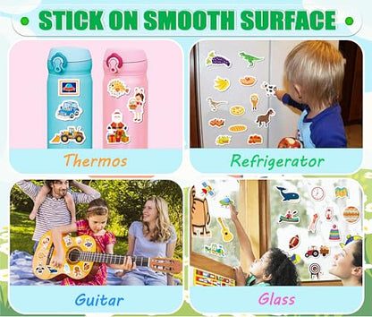 iGetooy Reusable Sticker Books for Toddlers 1-3, Preschool Learning Activities Busy Book for Kids, 104Pcs Reusable Stickers Toddler Learning Activities Book Christmas Birthdays Gifts for Boys Girls