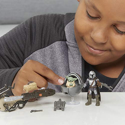 STAR WARS Mission Fleet Expedition Class The Mandalorian The Child Battle for The Bounty 2.5-Inch-Scale Figures and Vehicle, Kids Ages 4 and Up