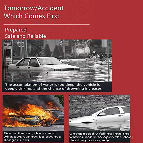 2 Pack Car Safety Hammer Emergency Escape Tool One Second Window Breaker Seatbelt Cutter Car Glass Breaker Life-Saving Emergency Artifact-(Red+Black)