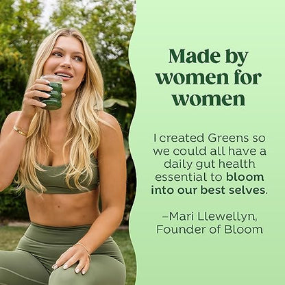 Bloom Nutrition Super Greens Powder Smoothie & Juice Mix - Probiotics for Digestive Health & Bloating Relief for Women, Digestive Enzymes with Superfoods Spirulina & Chlorella for Gut Health (Mango)