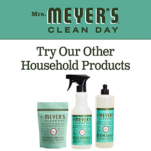 Mrs. Meyer's Liquid Dish Soap, Biodegradable Formula, Basil, 16 fl. oz - Pack of 3