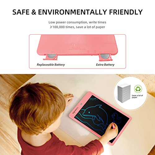 CARRVAS LCD Writing Tablet Doodle Board 10inch Colorful Drawing Tablet Writing Pad Reusable Drawing pad Toy Gifts for 3 4 5 6 7 8 Years Old Toddler Boys Girls