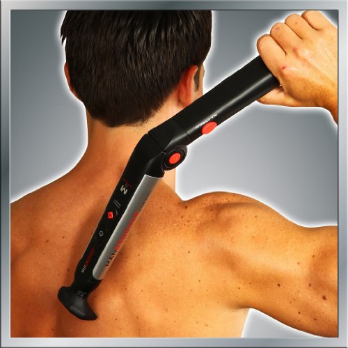 MANGROOMER - ULTIMATE PRO Back Shaver with 2 Shock Absorber Flex Heads, Power Hinge, Extreme Reach Handle and Power Burst