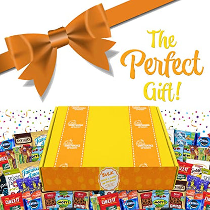 Snack Box Care Package (120 Count) Variety Snacks Gift Box - College Students,Back to school Military, Work or Home - Chips Cookies & Candy! Sweet Choice