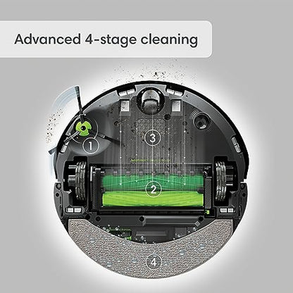 iRobot Roomba Combo j9+ Self-Emptying & Auto-Fill Robot Vacuum & Mop – Multi-Functional Base Refills Bin and Empties Itself, Vacuums and Mops Without Needing to Avoid Carpets, Avoids Obstacles