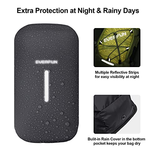 EVERFUN Hydration Backpack Water Backpack with Rain Cover and Water Bladder 2-Liter Hiking Daypack Women Men Lightweight Insulation Hydration Day Rucksack for Hiking, Cycling, Running, Climbing