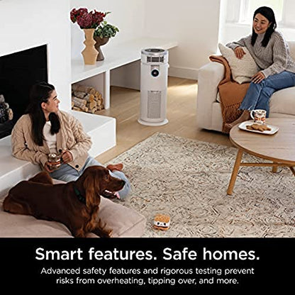 Shark HC502 3-in-1 Clean Sense Air Purifier MAX, Heater & Fan, HEPA Filter, 1000 Sq Ft, Oscillating, Large Rooms, Kitchens, Captures 99.98% of Particles for Clean Air, Dust, Smoke & Allergens, White