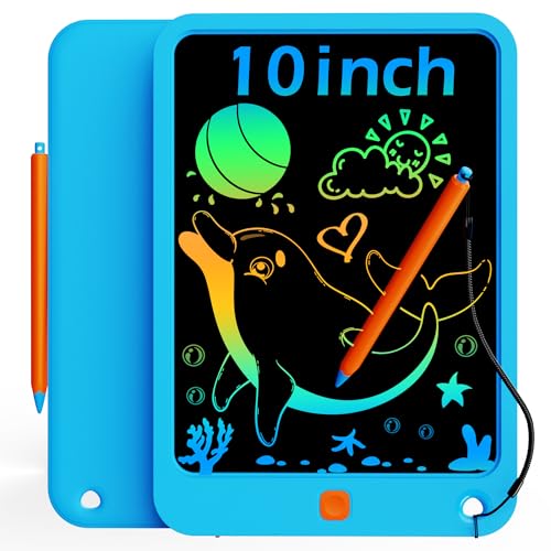 KOKODI LCD Writing Tablet for Kids 10 Inch, Toys for 3 4 5 6 7 8 9 10 Years Old Boys and Girls, Colorful Doodle Board, Gift for Toddler Age 3-12 Years, Memo Board, Drawing Pads with Magnetic Pen