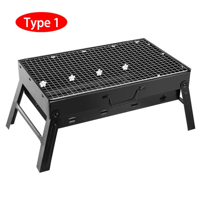  Portable BBQ Grill Foldable Charcoal Grill Lightweight Smoker Grill