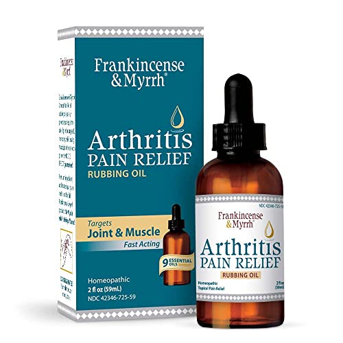 FRANKINCENSE & MYRRH Arthritis Pain Relief Rubbing Oil – Pain Relief with Essential Oils, 2 Fluid Ounces - 1 Pack