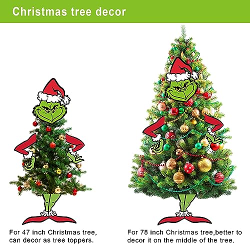 Grinchs Tree Topper,Grinchs Christmas Tree Decorations,Whoville Christmas Tree Decor