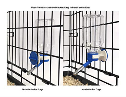 Choco Nose Patented No-Drip Water Bottle/Feeder for Guinea Pigs/Hamsters/Bunnies/Ferrets/Other Small Pets, Critters and Animals -for Cages, Crates or Wall Mount. 10.2 oz. Nozzle 10mm, Blue (C128)