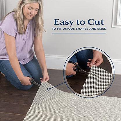 Veken Rug Gripper Pad for Hardwood Floors, Non Slip Rug Pads for Area Rugs, Thick Rug Grippers for Tile Floors, Under Carpet Anti Skid Mat 2x3, Keep Your Rugs Safe and in Place