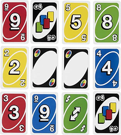 Mattel Games Giant UNO Card Game for Kids, Adults & Family Night, Oversized Cards & Customizable Wild Cards for 2-10 Players