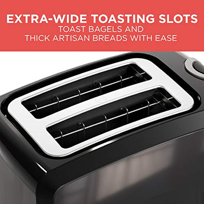 BLACK+DECKERE 2-Slice Toaster with Extra Wide Slots and 6 Shade Settings