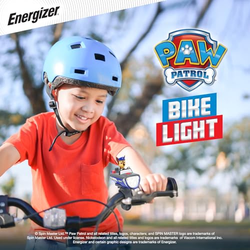 Energizer PAW Patrol Chase Bike Light, Ideal for Kid's Bikes and Scooters, PAW Patrol Toy Flashlight for Boys and Girls, Use as a Camping Flashlight and Outdoor Light (Batteries Included)