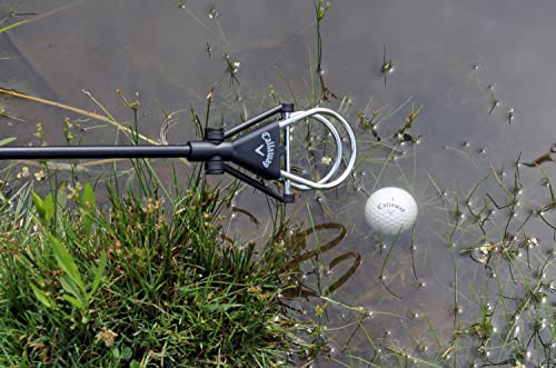 Callaway Golf Ball Retriever for Water, Telescopic with Dual-Zip Headcover, 6 Feet, Natural