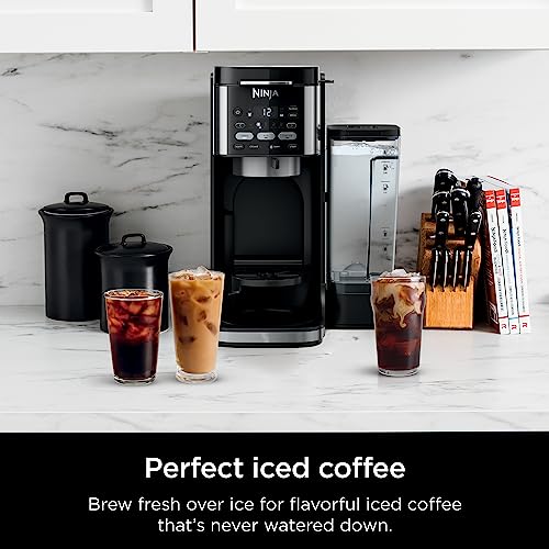 Ninja CFP101 DualBrew Hot & Iced Coffee Maker, Single-Serve, compatible with K-Cups & 12-Cup Drip Coffee Maker, Black