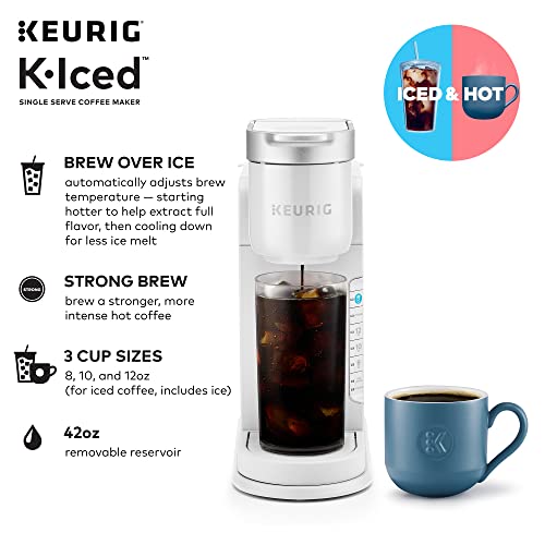 Keurig K-Iced Single Serve Coffee Maker - Brews Hot and Cold - White