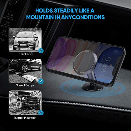 ORIbox Magnetic Phone Holder for car, car Phone Holders for iPhone, 360° Rotation Car Phone Holder, Universal Dashboard car Mount Fits All Smartphones