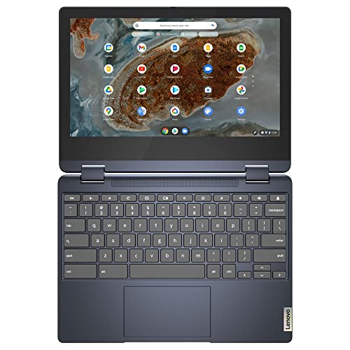 Lenovo 2022 IdeaPad Flex 3 11.6" HD 2-in-1 Touchscreen Chromebook (8-Core MediaTek MT8183, 4GB RAM, 64GB eMMC, Stylus, Webcam) Flip Convertible Home Education Laptop, IST Computers Pen, Chrome OS