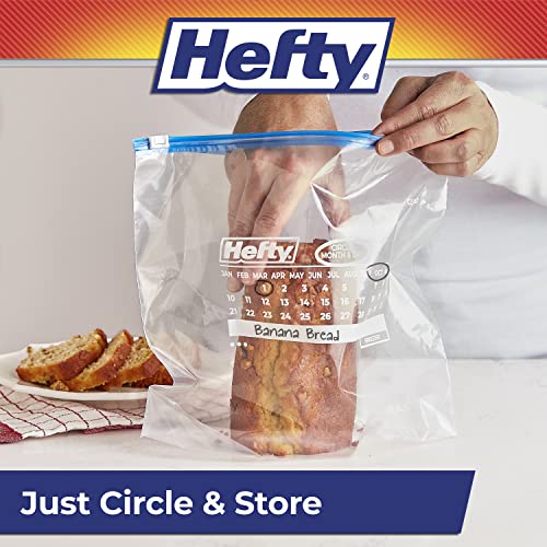 Hefty Slider Freezer Calendar Bags, Gallon Size, 100 Total Bags, 25 Count (Pack of 4)