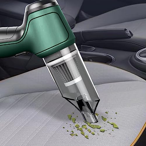 3-in-1 Vacuum Cleaner, Handheld Vacuum Cordless with 6000Pa Strong Suction, Car Portable Vacuum Cordless Wet and Dry Cleaning, 120W High Power Small Rechargeable Hand Vacuum Cleaner for Car, Home