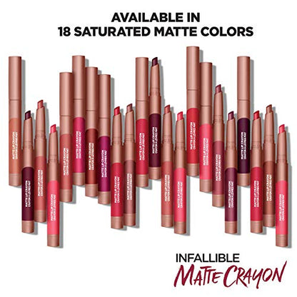 L'Oreal Paris Infallible Matte Lip Crayon, No Blossom Fig Deal (Packaging May Vary)