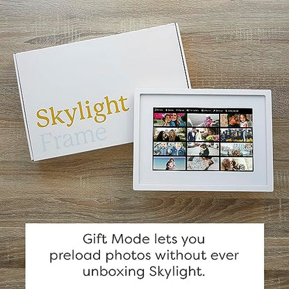 Skylight Digital Picture Frame: WiFi Enabled with Load from Phone Capability, Touch Screen Digital Photo Frame Display - Customizable Gift for Friends and Family - 10 Inch White