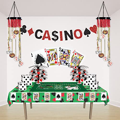 Beistle Three Dimensional Dice Stacking Centerpiece Casino Party Decorations, 17" x 9", White/Black, 2 Piece