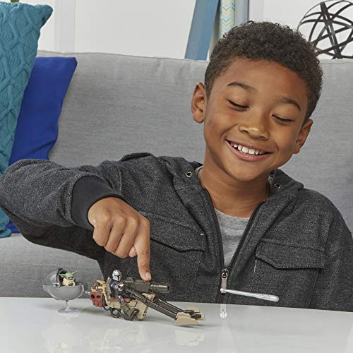 STAR WARS Mission Fleet Expedition Class The Mandalorian The Child Battle for The Bounty 2.5-Inch-Scale Figures and Vehicle, Kids Ages 4 and Up