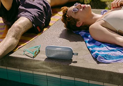 Bose SoundLink Flex Bluetooth Speaker, Portable Speaker with Microphone, Wireless Waterproof Speaker for Travel, Outdoor and Pool Use, Stone Blue