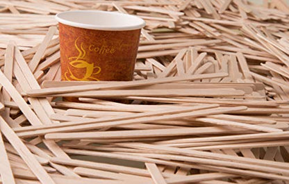 Makerstep 1000 Birch Wood Coffee Stirrers, 7 Inch Coffee Stir Sticks, Eco-friendly, Sturdy Wooden Sticks. Splinter Free, Round End. For Tea, Beverage, and Popsicle.