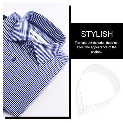 EXCEART 100pcs Shirt Collar Support Shirt Collar Fixing Strips Transparent Adjustable Cloth Collar Stays Collar Inserts Holder for Women Men