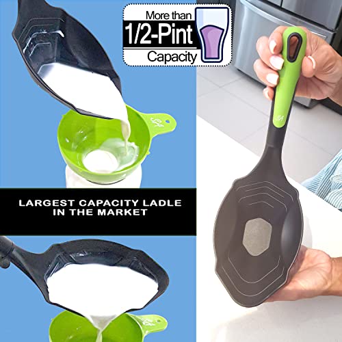 Supa Ant Canning Ladle, Canning Scoop, Large Ladle, Large Ladle for Canning, Large Ladle Spoon, Food Scoop, Food Scooper tool, Canning Supplies, ½-Pint Capacity 500F (Assembled in USA)