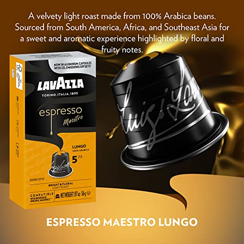 Lavazza Variety Pack Aluminum Espresso Capsules Compatible with Nespresso Original Machines Variety Pack (Pack of 60) ,Value Pack, 6 Packs of 10 capsules