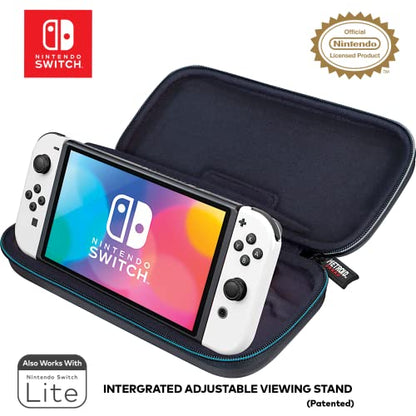 Game Traveler Metroid Nintendo Switch Case - Switch OLED Case for Switch OLED, Original Switch, Adjustable Viewing Stand & Bonus Game Cases, Deluxe Carry Handle, Licensed Nintendo Switch game case