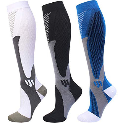 HYRIXDIRECT Compression Socks for Men Women 20-30 mmHg Medical Compression Socks for Sports Nurses Athletic Socks