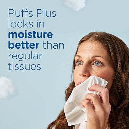 Puffs Plus Lotion Facial Tissues, 10 Cubes, 56 Tissues Per Box