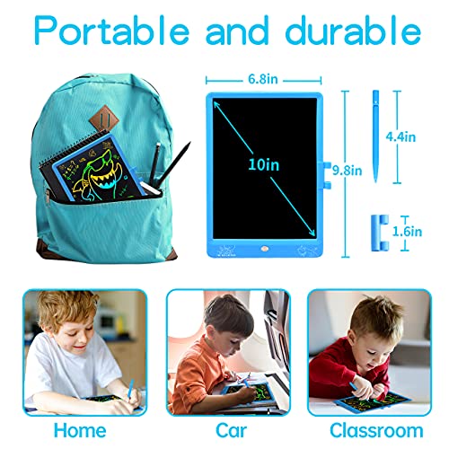 ZMLM Gifts for 3-12 Years Old Boys - 10 Inch LCD Writing Doodle Tablet Reusable Drawing Board for Kid Girl Toddler Teen Age 3 4 5 6 7 8 9 Preschool Activity Toy Christmas Game