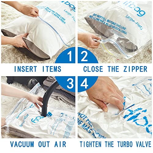 Vacuum Storage Bags, 30-Pack Space Saver Vacuum Storage Bags, Vacuum Sealed Bags for Clothing, Clothes, Comforters and Blankets (30C)