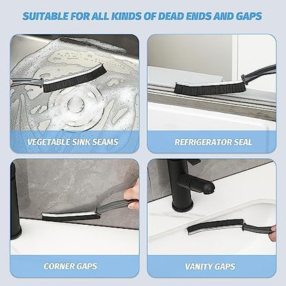 3PC Gap Cleaning Brush Multi-Purpose Door Window Track Deep Cleaning Brush Supplies，Bathroom Gap Cleaning Brush, Clean The Dead Corners of Bathroom Kitchen Tiles